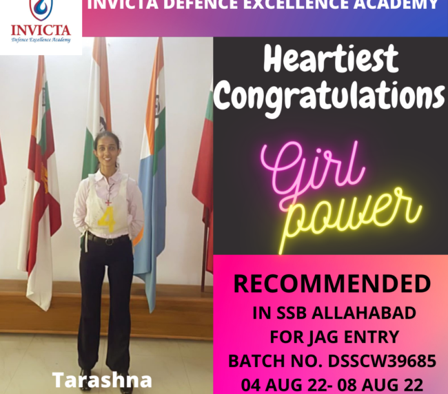 Tarashna Nathawat - Invicta Defence Excellence Academy