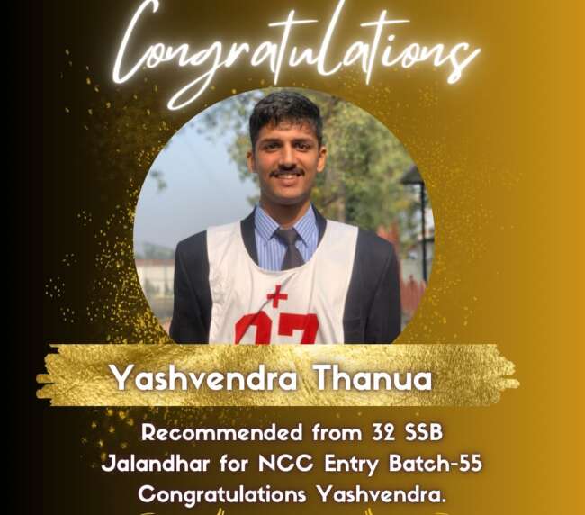 Yashvendra Thanua- Invicta Defence Academy Success Stories